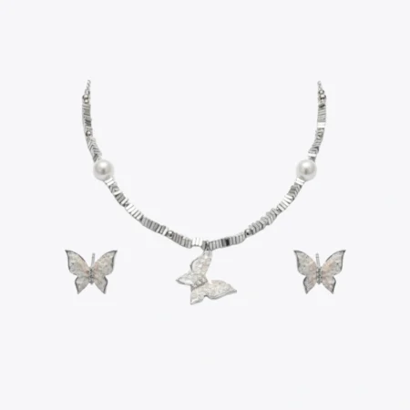 Mariposa Pearl & Silver Butterfly Ensemble