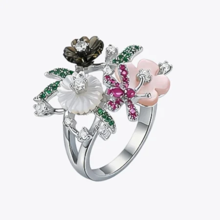Alencia Floral Cascade Ring