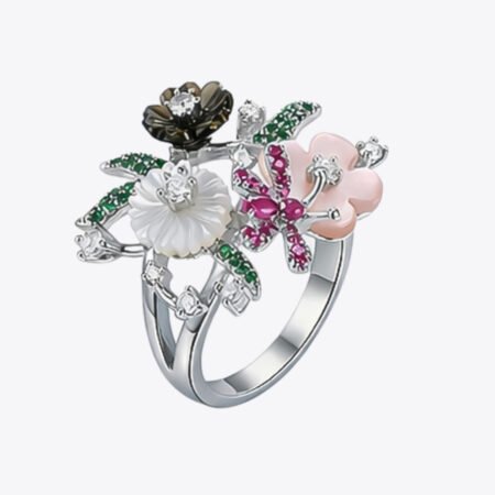 Enchanted Garden Floral Statement Ring