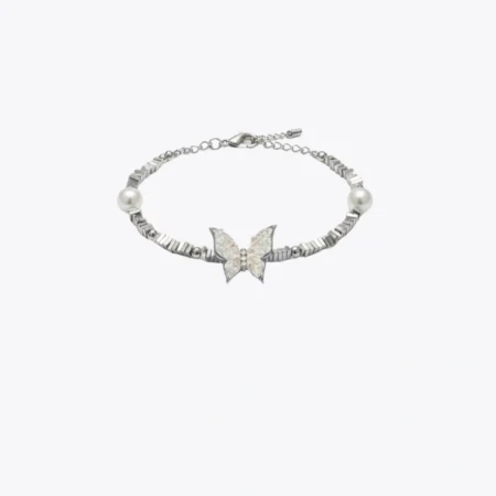 Mariposa Pearl & Silver Butterfly Bracelet