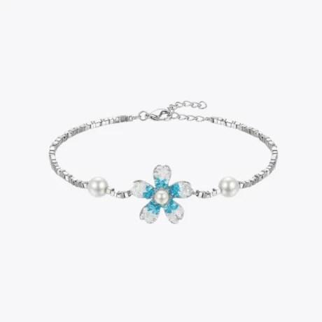 Pearl Bloom Floral Bracelet – 4 Color Variations