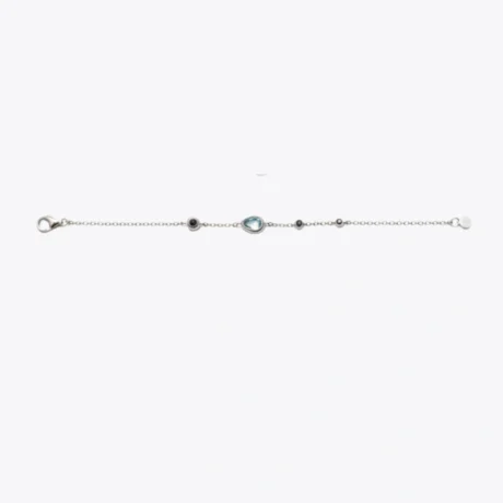 Aqua Droplet Charm Bracelet