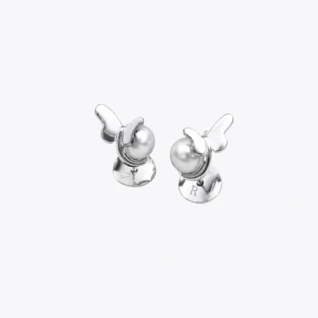 Butterfly Pearl Stud Earrings