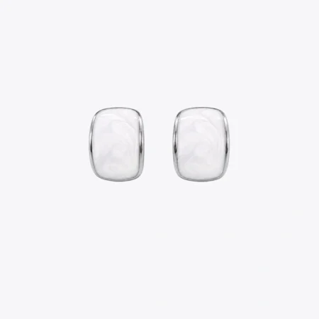 Luna Pearl Square Stud Earrings