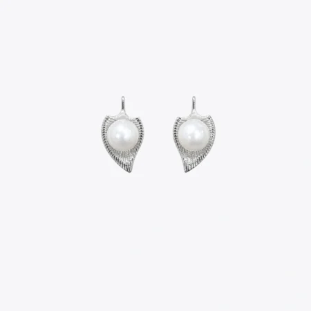 Pearl Leaf Drop Earrings