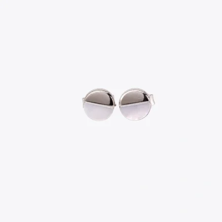 Half Moon Mother of Pearl Stud Earrings
