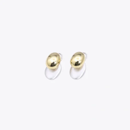 Two-Tone Oval Stud Earrings