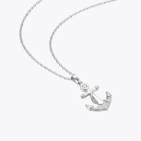 Marquise Solitaire Silver Pendant Necklace