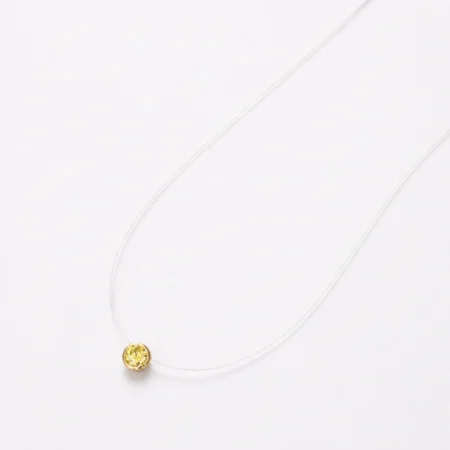 Golden Glow Solitaire Invisible Necklace