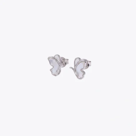 Butterfly Silver Stud Earrings