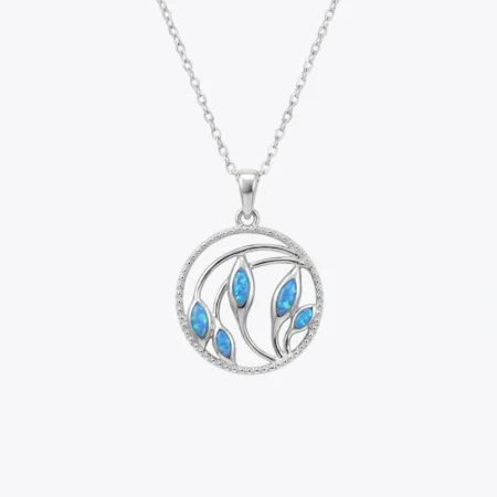 Ocean Bloom Silver Pendant Necklace