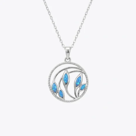 Ocean Bloom Silver Pendant Necklace
