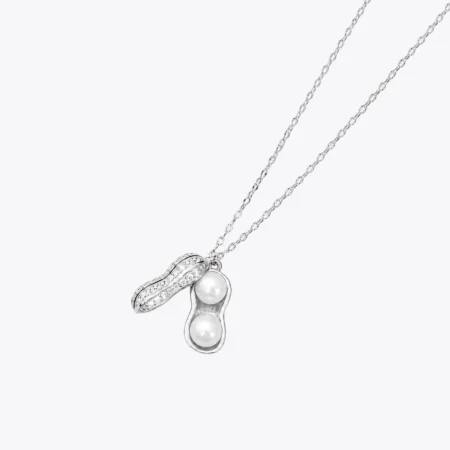 Pearl Peapod Silver Pendant Necklace