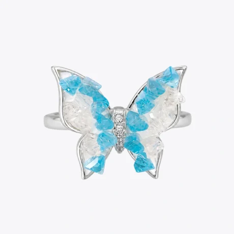 Butterfly Crystal Wing Ring – 3 Colour Variations