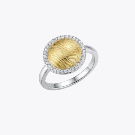 Golden Halo Textured Ring
