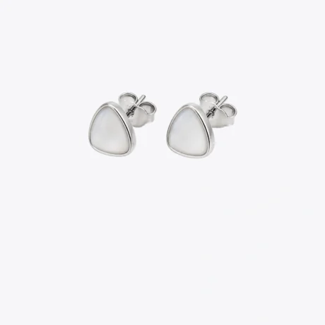 Pearl Dewdrop Silver Stud Earrings