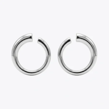 Silver Open Hoop Earrings