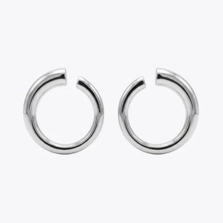 Silver Open Hoop Earrings