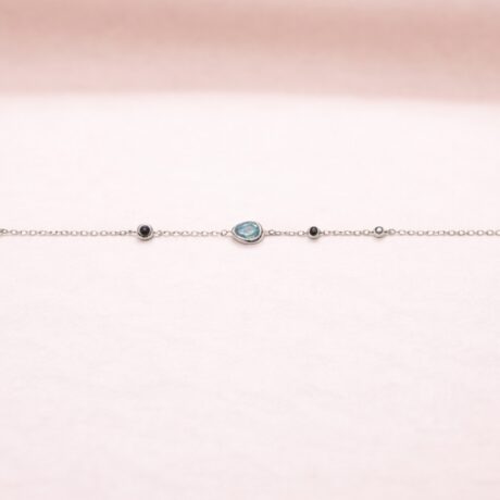 Aqua Droplet Charm Bracelet